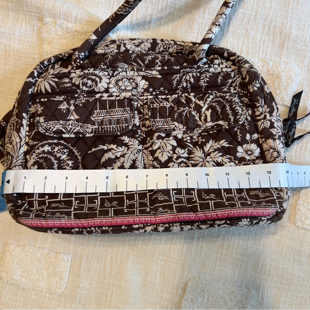 Vera Bradley Brown and Cream Floral Travel Bag - Picture 4 of 5
